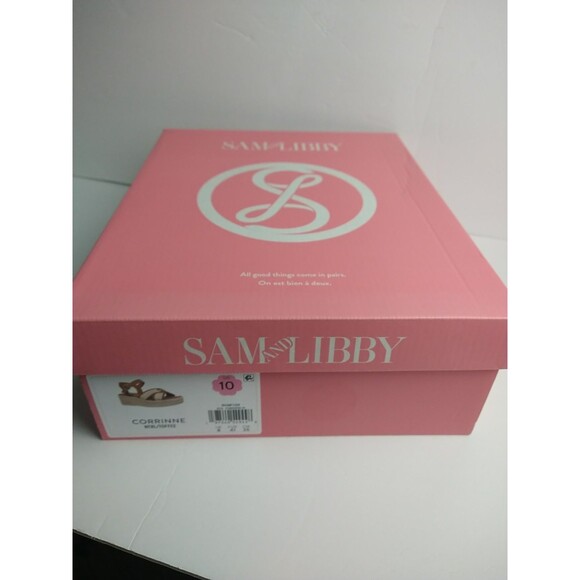 Sam & Libby Women's Corrinne Wedge Sandal, US 10 natural toffee strap criss cros - Picture 12 of 12